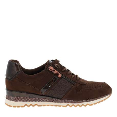 Baskets running chocolat à talon plat et une fermeture à lacets - Image 2