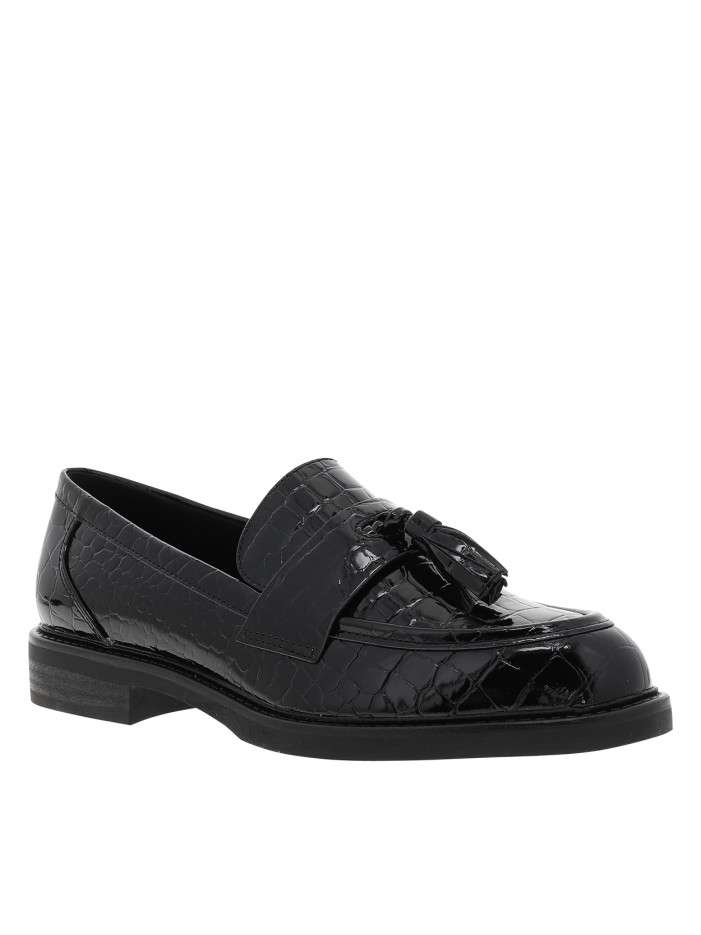 Mocassins noir verni avec...