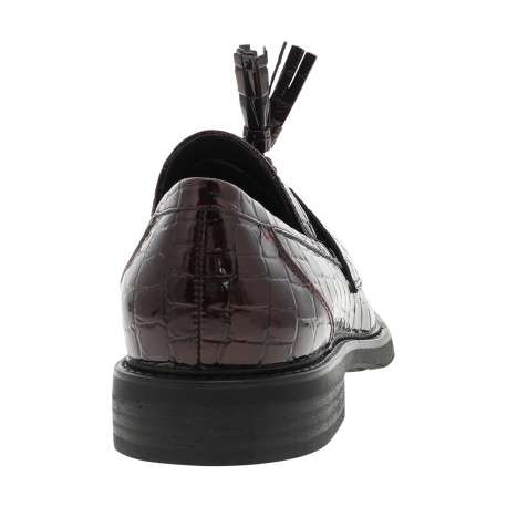 Mocassins bordeaux avec une semelle plate et une fermeture à lacets - Image 4