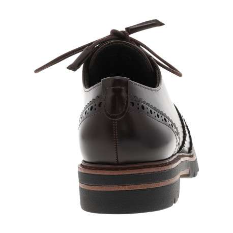 Derbies chocolat à semelle plate avec une fermeture à lacets - Image 4