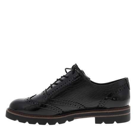 Derbies noires à semelle plate avec une fermeture à lacets - Image 3