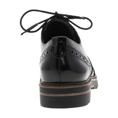 Derbies noires à semelle plate avec une fermeture à lacets - Image 4