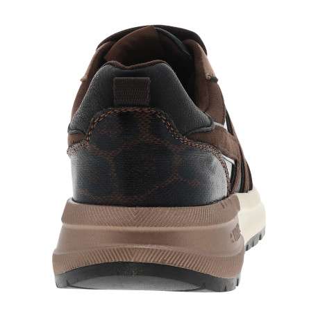 Baskets running brunes avec un talon plat et munies de lacets plats bicolores - Image 4