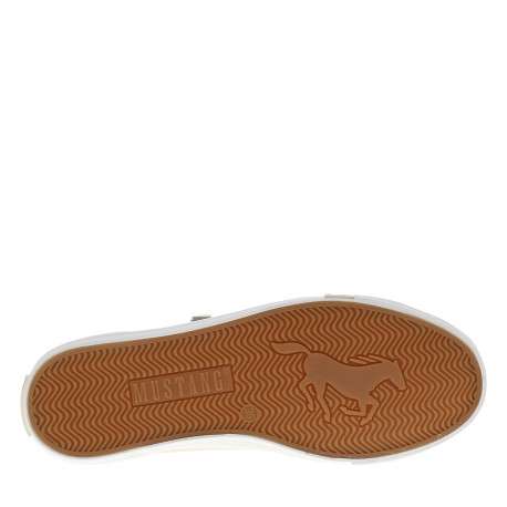 Tennis beiges claires à semelle plate avec lacets et zip latéral - Image 6