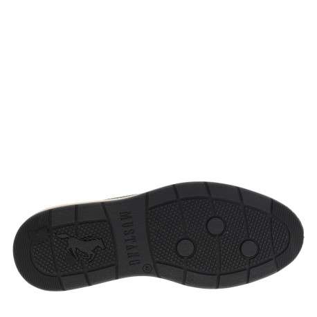 Derbies noires à talon plat munies de lacets et de soufflets élastiqués - Image 6