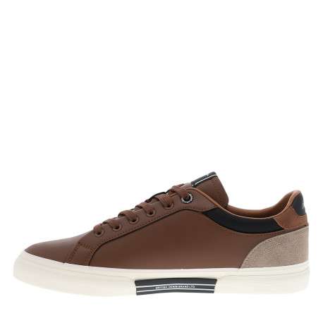 Tennis cognac avec un talon plat et munies d'une fermeture à lacets - Image 3