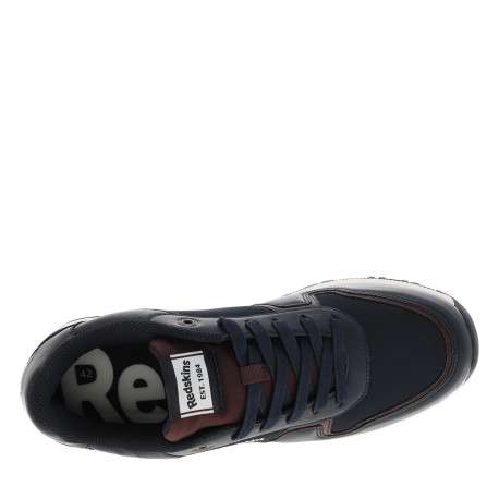 Baskets running Brams 2 bleu marine à talon plat et logos blancs - Image 5