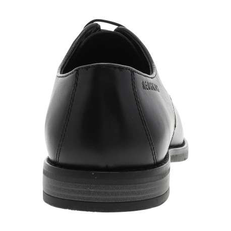 Derbies en cuir noires avec un talon décroché bas et des lacets ronds - Image 4