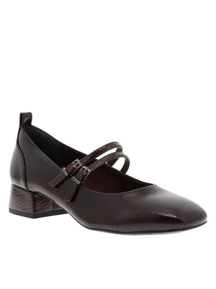 Ballerines bordeaux à talon...