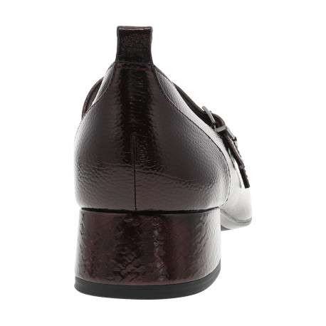 Ballerines bordeaux à talon décroché moyen et une fermeture à boucle - Image 4