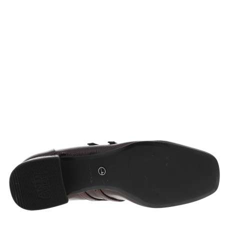 Ballerines bordeaux à talon décroché moyen et une fermeture à boucle - Image 6
