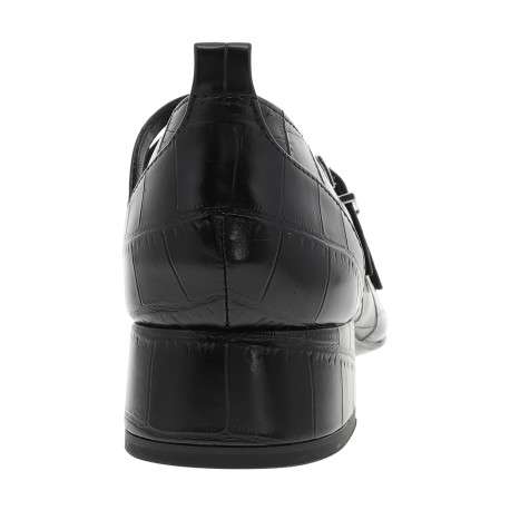 Ballerines noires vernies à talon décroché moyen et une fermeture à boucle - Image 4