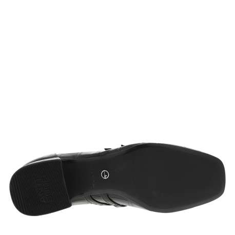 Ballerines noires vernies à talon décroché moyen et une fermeture à boucle - Image 6