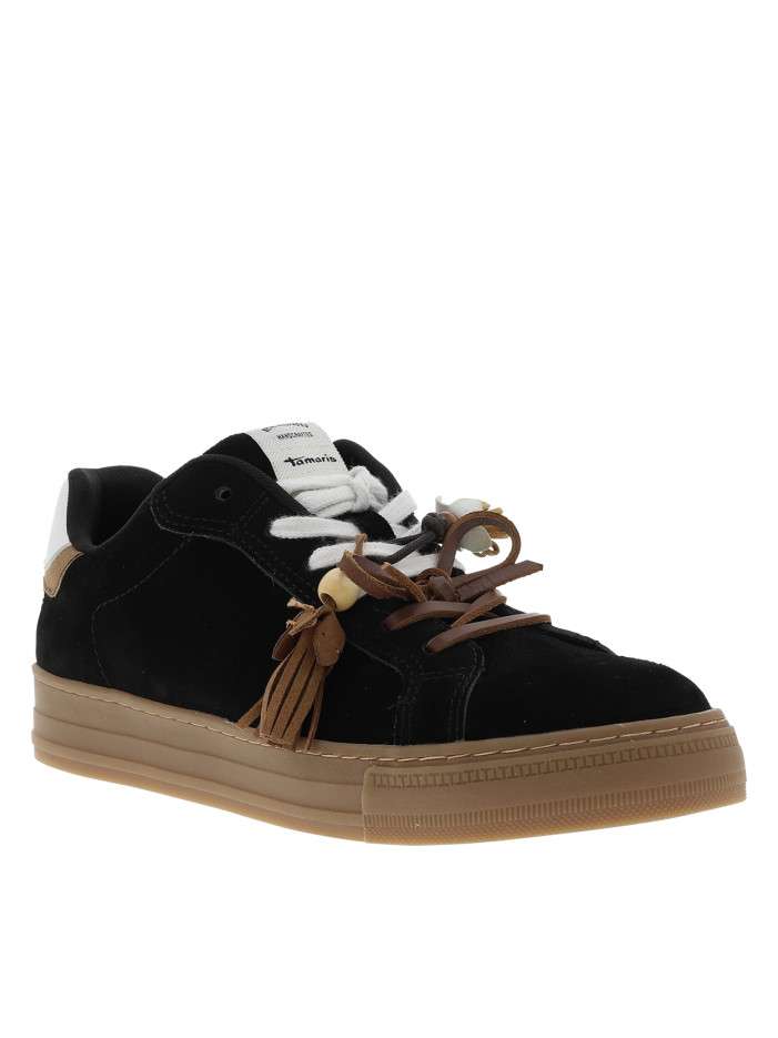 Tennis en cuir noirs avec...