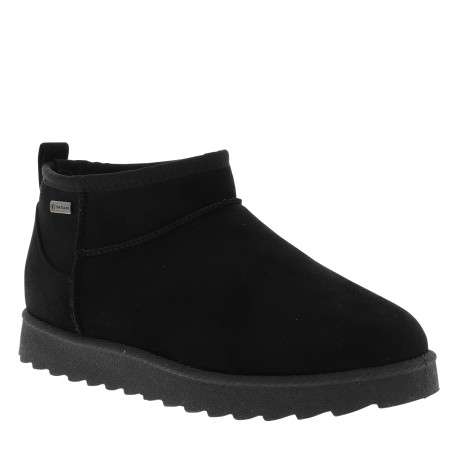 Boots noires à talon plat dotées d'un intérieur doux entièrement doublé