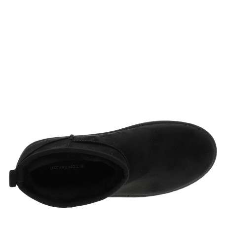 Boots noires à talon plat dotées d'un intérieur doux entièrement doublé - Image 5
