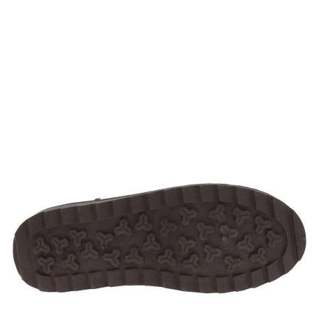 Boots chocolat à talon plat avec un intérieur doublé doux un logo métallique - Image 6