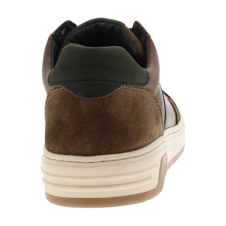 Tennis en cuir marron avec un talon plat et munies d'une fermeture à lacets - Image 4