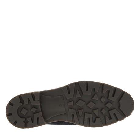 Bottines en cuir bleu marine avec un talon plat et des lacets - Image 6