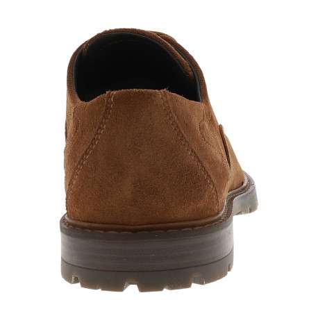 Derbies en cuir naturelles avec un talon plat et munies de lacets - Image 4