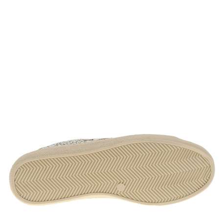Tennis champagne pailletées à talon plat avec des lacets léopards - Image 6