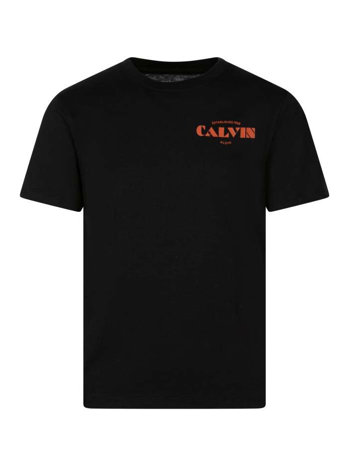 T-shirt en coton noir uni...