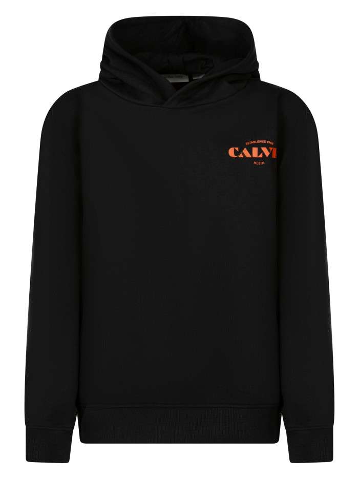 Sweat en coton noir uni...