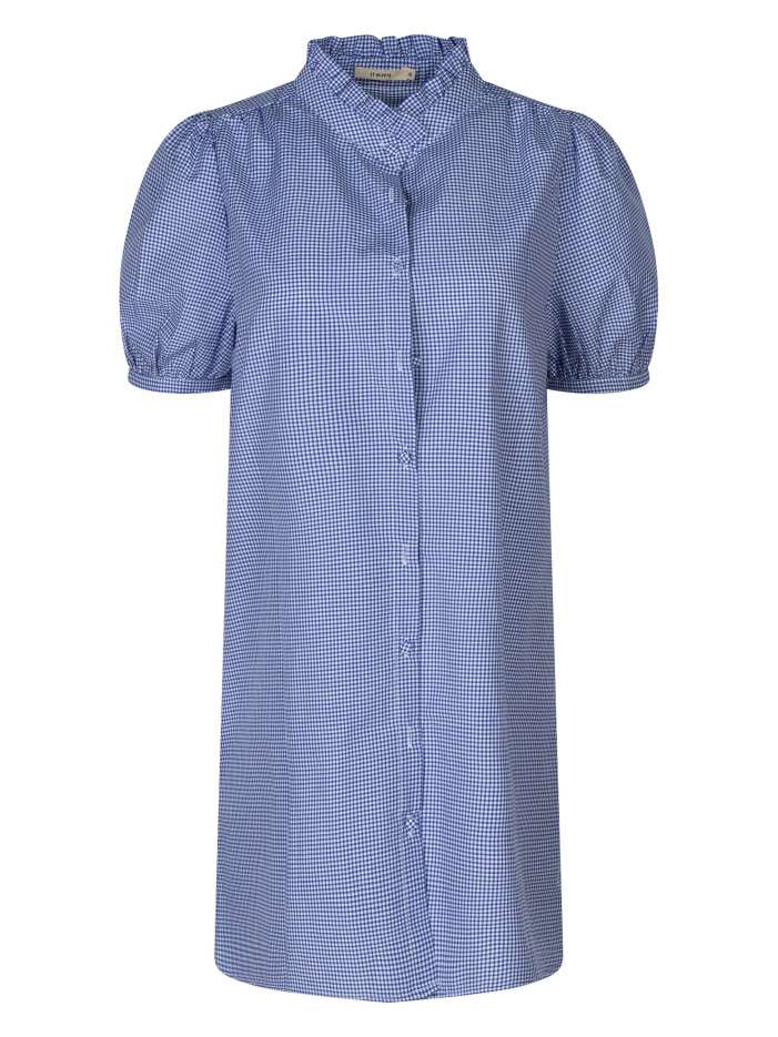 Robe courte en coton marine...