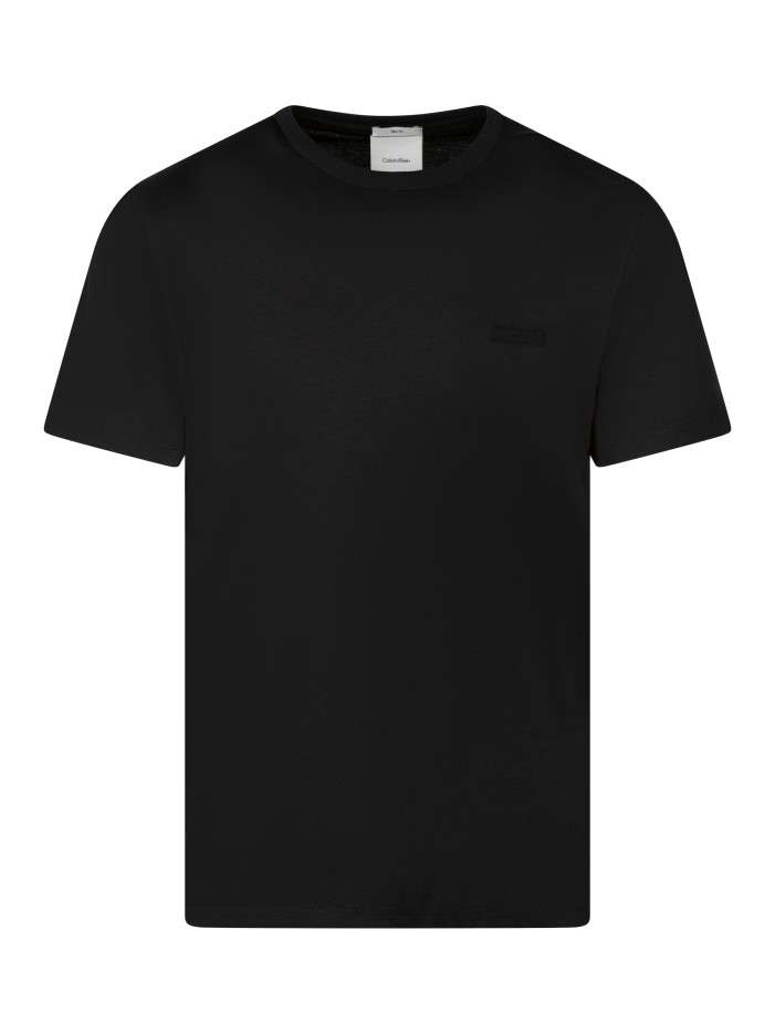 T-shirt en coton noir uni...