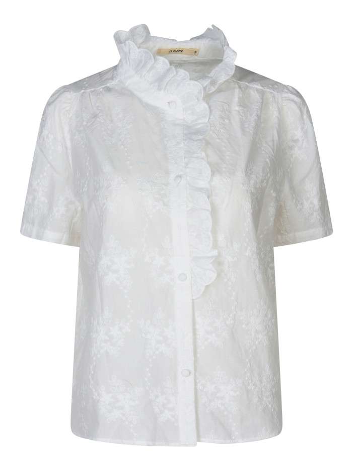 Chemisier en coton blanc...