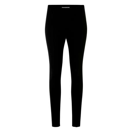 Legging noir uni avec une coupe slim et une taille élastiquée