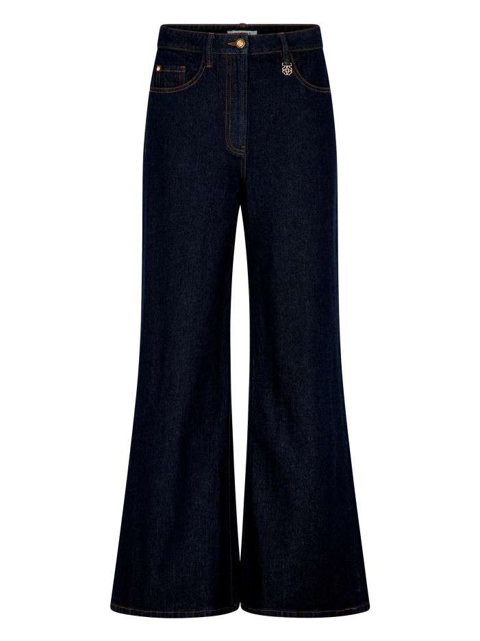 Jean en coton indigo avec...