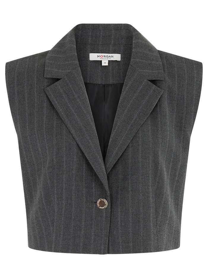 Blazer gris à rayures avec...