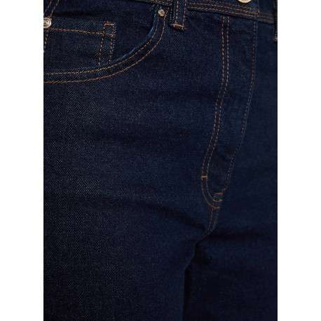 Jean en coton brut avec une coupe droite muni d'un zip et d'un bouton - Image 6