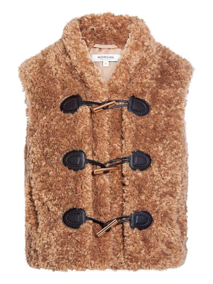 Blouson taupe uni sans...