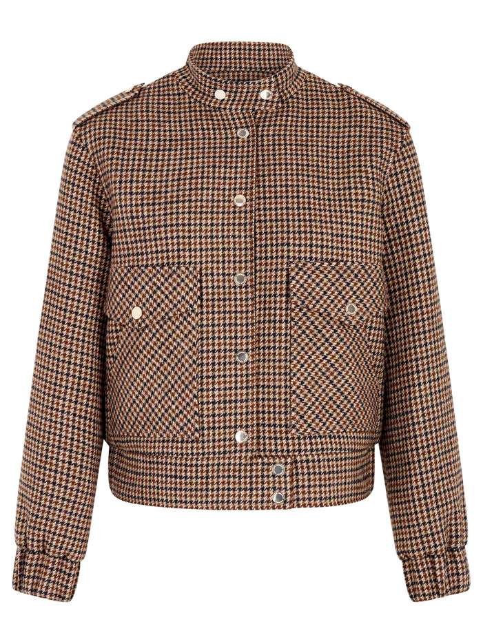 Blouson camel à motif...
