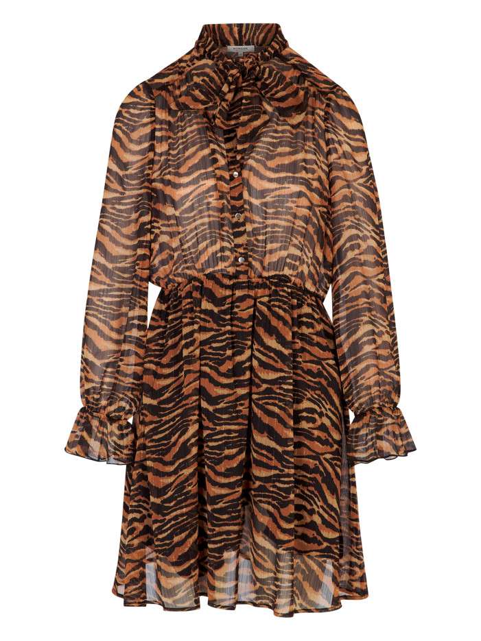 Robe courte chocolat à...