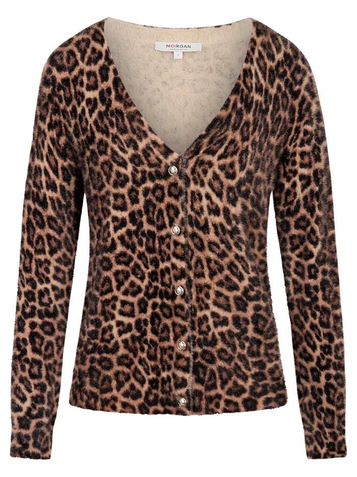 Gilet taupe à motif...