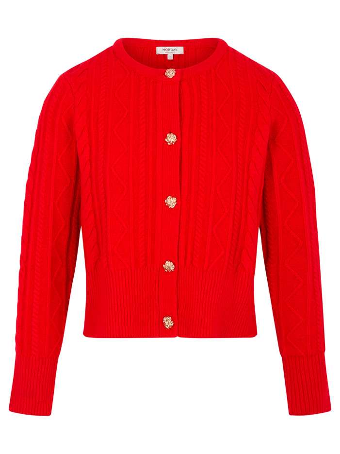 Gilet rouge uni avec une...