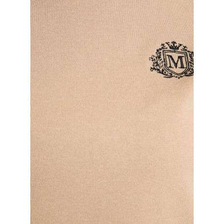 Pull beige uni avec une coupe droite et des manches longues - Image 6