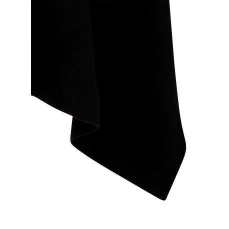 Poncho noir uni avec une coupe large et un col camionneur - Image 3