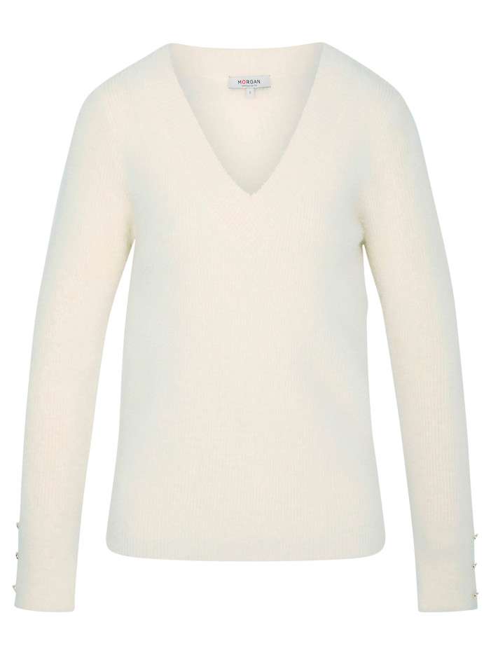Pull écru uni avec une...