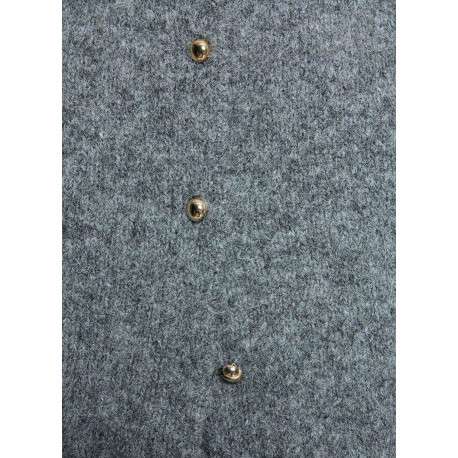 Gilet gris clair uni avec une coupe droite et des manches longues - Image 6