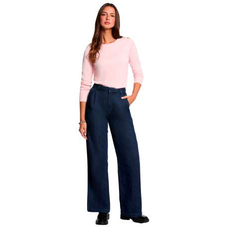 Top rose uni muni d'une coupe droite et de manches longues - Image 2