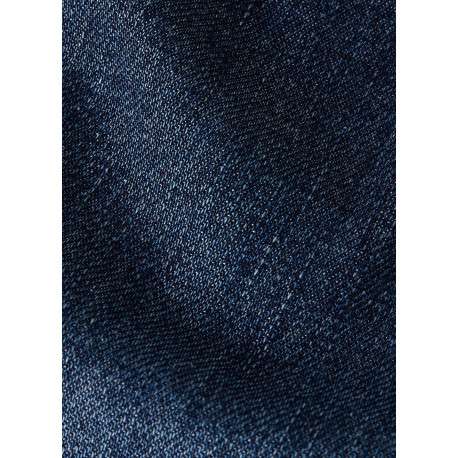 Jean en coton indigo à coupe droite pourvu de multiples poches - Image 2