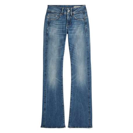 Jean en coton stone à coupe bootcut pourvu de multiples poches
