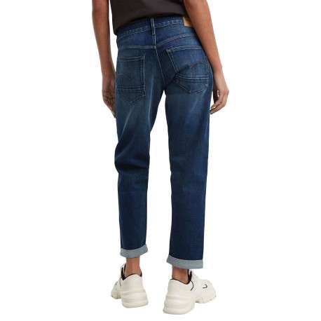 Jean en coton indigo à coupe droite pourvu de multiples poches - Image 3