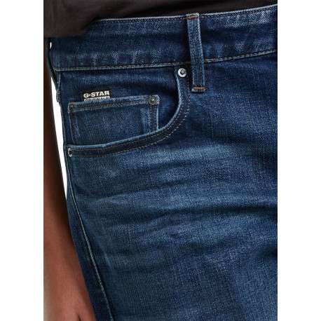 Jean en coton indigo à coupe droite pourvu de multiples poches - Image 5