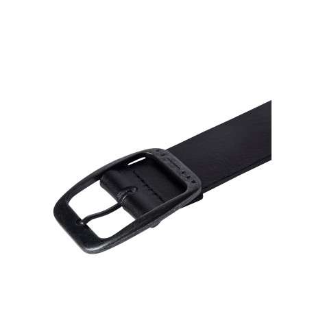 Ceinture en cuir noire pourvue d'une boucle métallique rectangulaire - Image 3