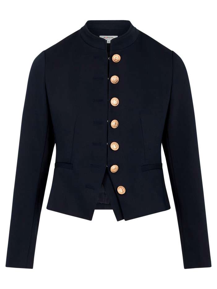 Blazer marine uni avec une...